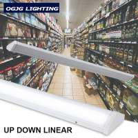 OGJG ETL Listed CCT Up and Down Batten Pendant Lighting LED Linear Lights for Shop Warehouse Shelves